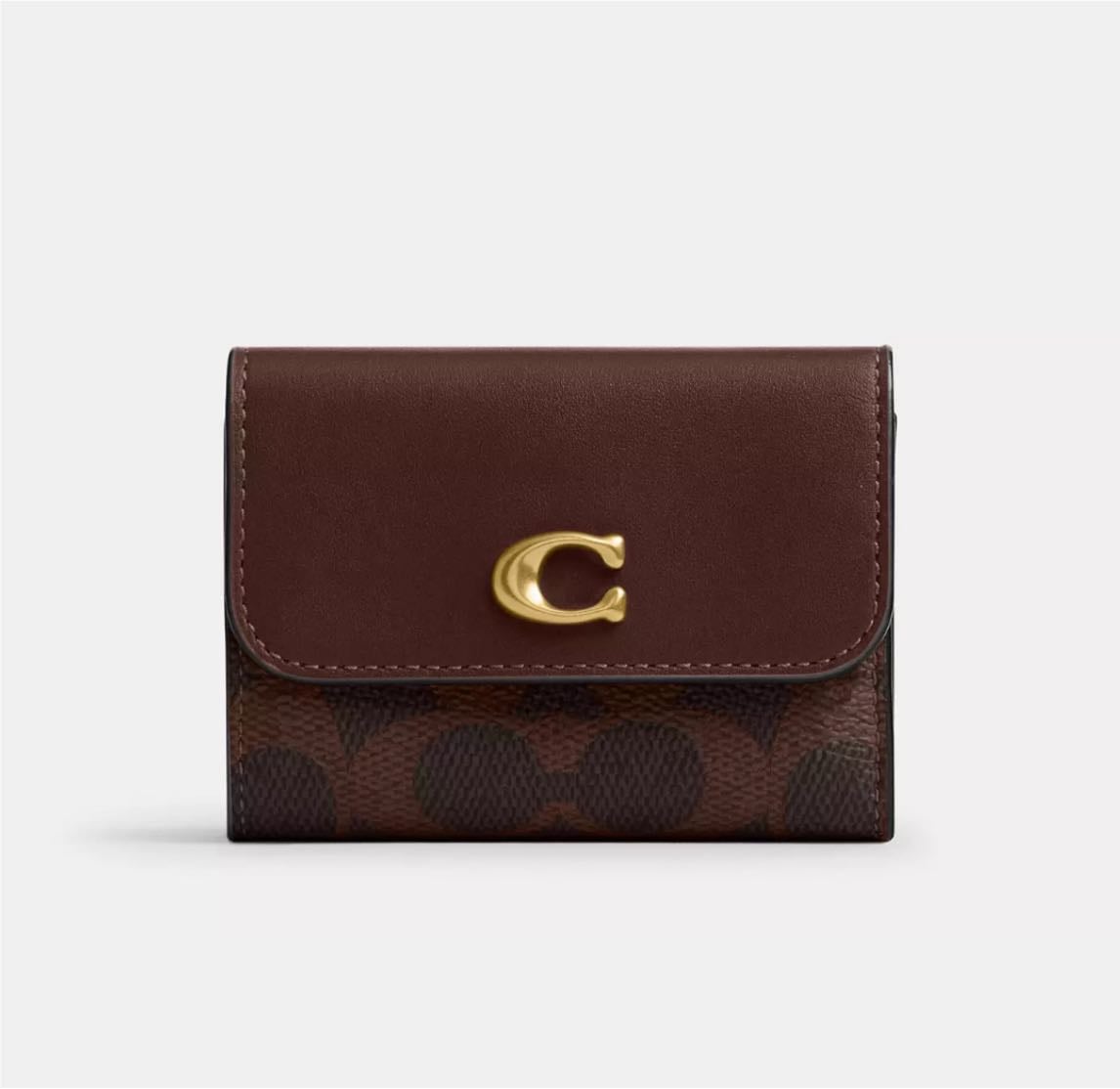 Coach - Portefeuille porte-cartes essentiel en toile exclusive - Laiton/Erable - 135€