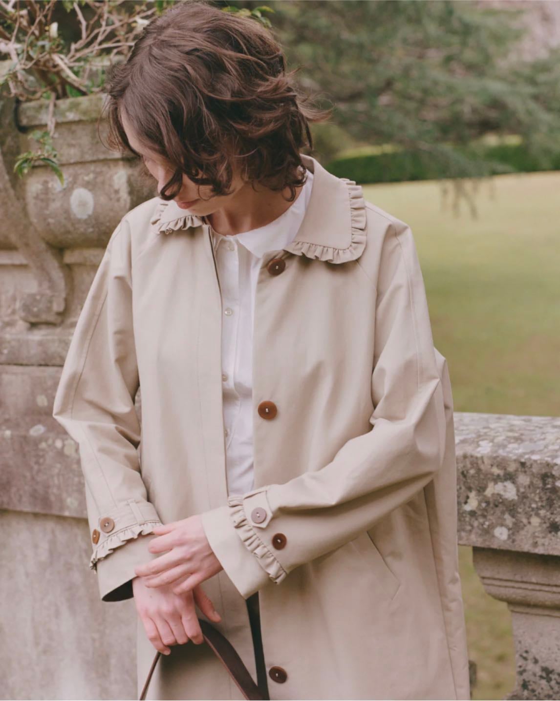 My mum made it - Tailored Gather Trench Coat - Fawn - 207,95€