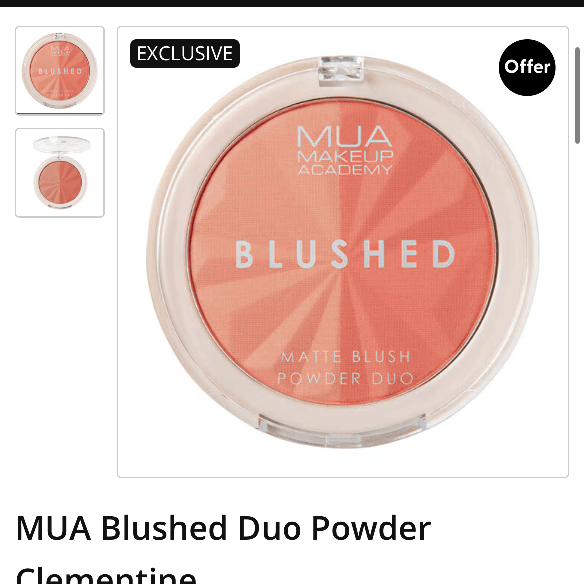 MUA Blushed duo powder - £3.50 Rouge punch or Desert Sand