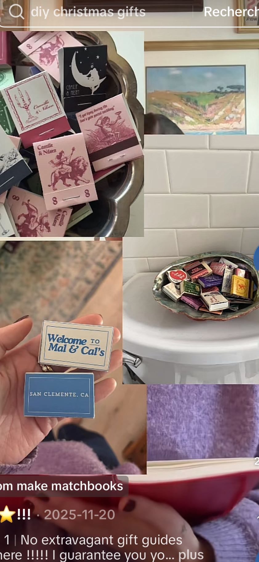customised matchbooks + a little container