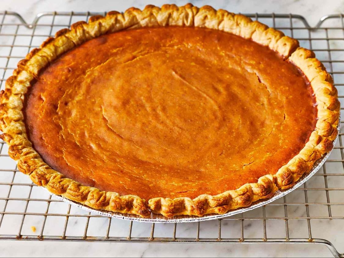 Pumpkin pie making