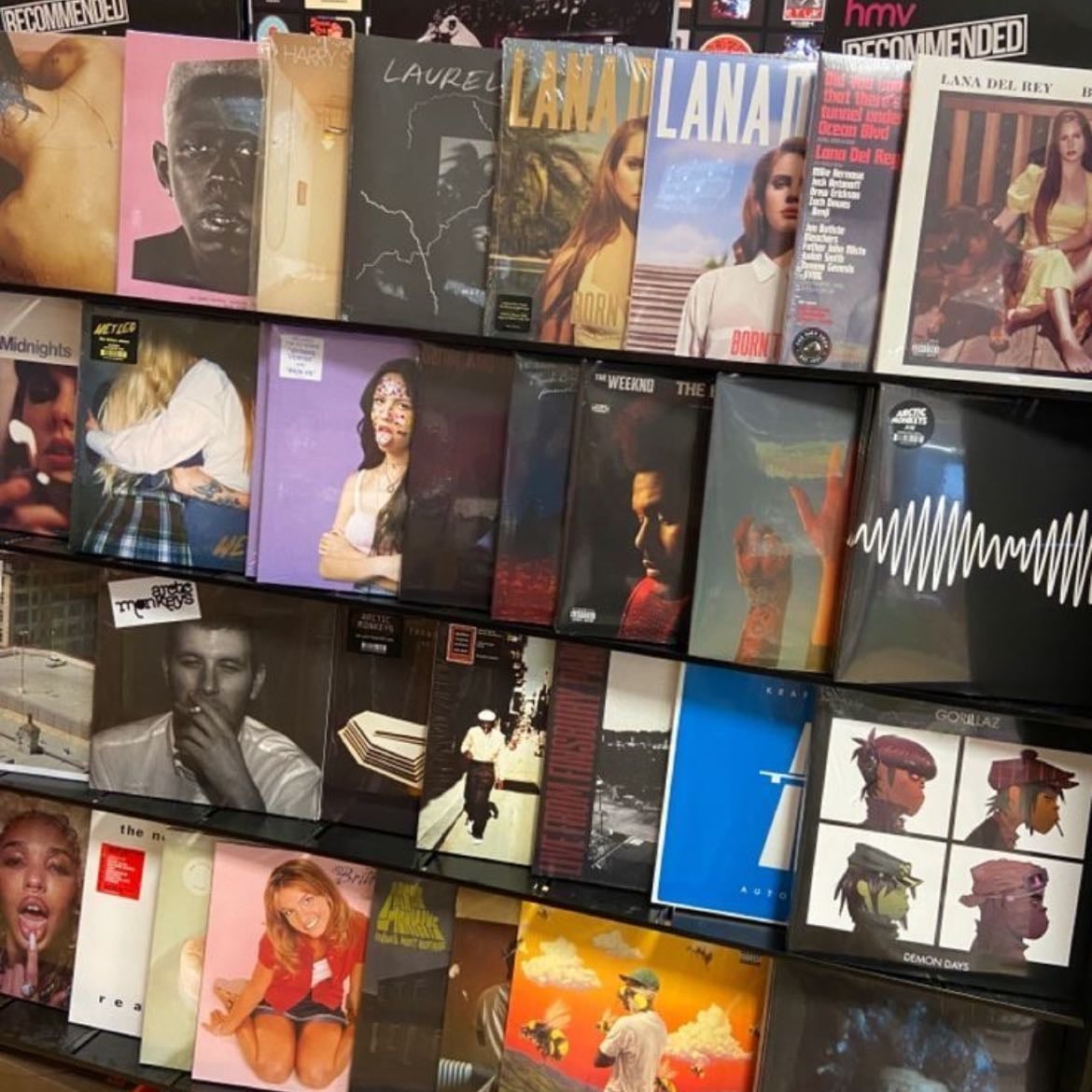 Records or cds - You can buy them at the grocery stores for a cheap price!