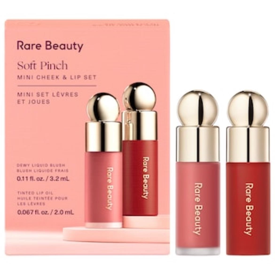 Mini Soft Pinch Liquid Blush and Lip Oil Set - Rare Beauty • 25$
