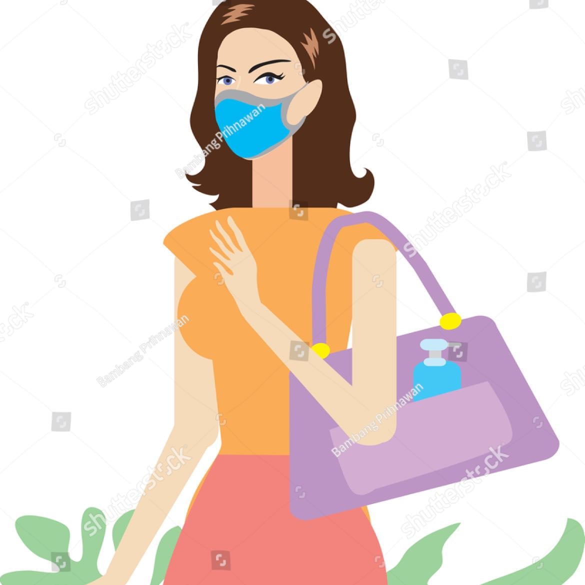 carry around hand sanitizer and mask