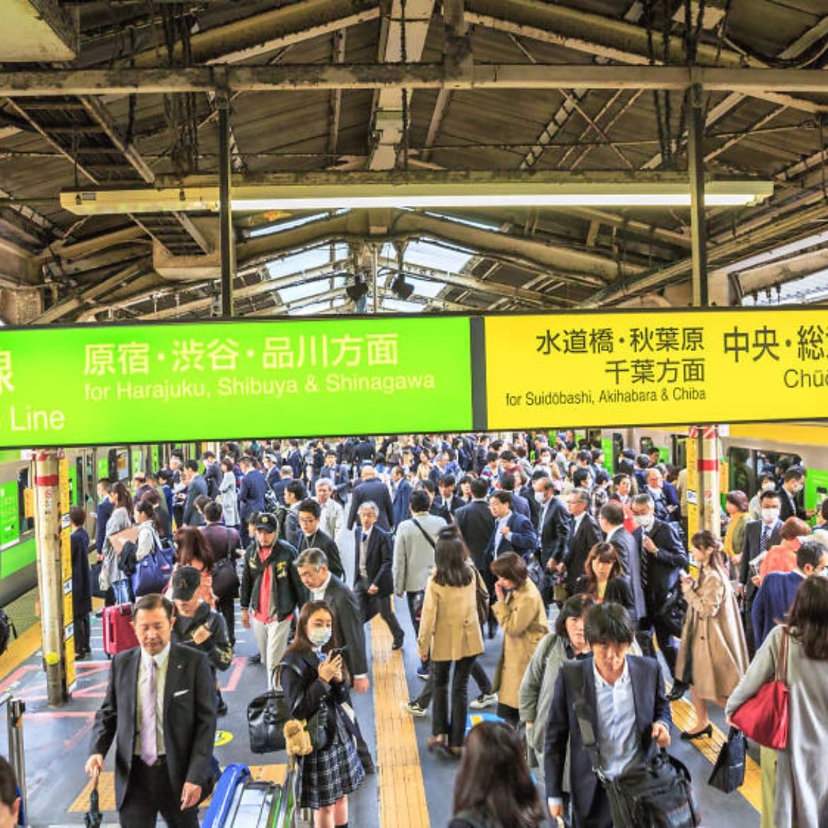 Avoid the Marunochi and Yamanote train during rush hour