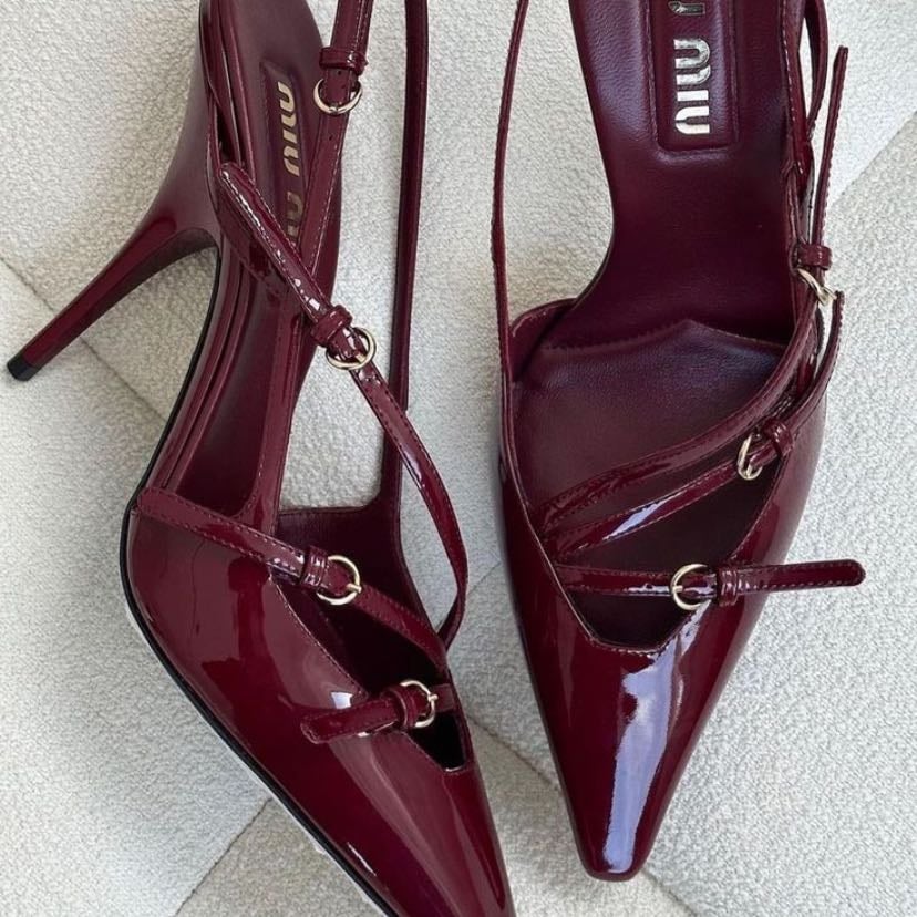 Heels miu miu burgundy