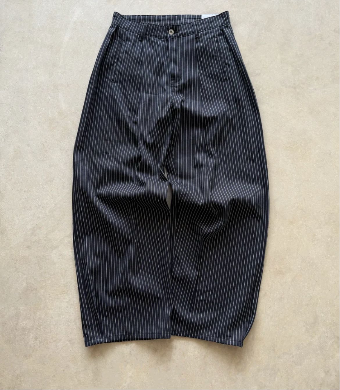ELYSIANCLO - PLEATED PINSTRIPES TROUSERS