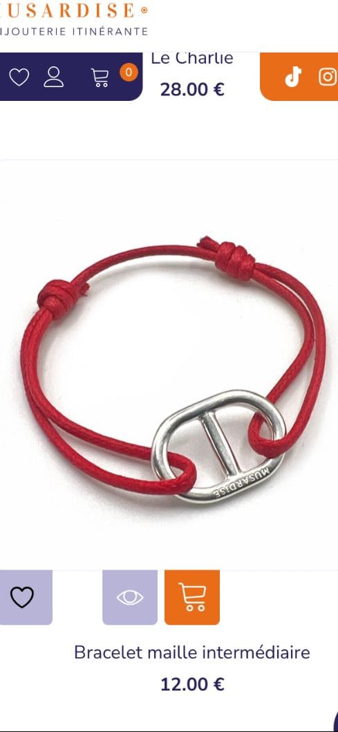 bijoux musardise - bracelet maille intermรฉdiaire