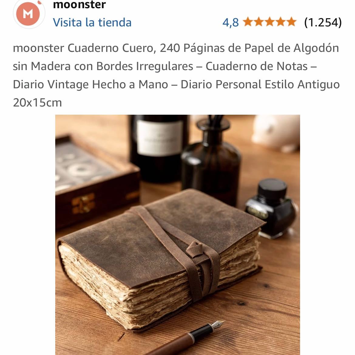 Cuaderno cuero vintage