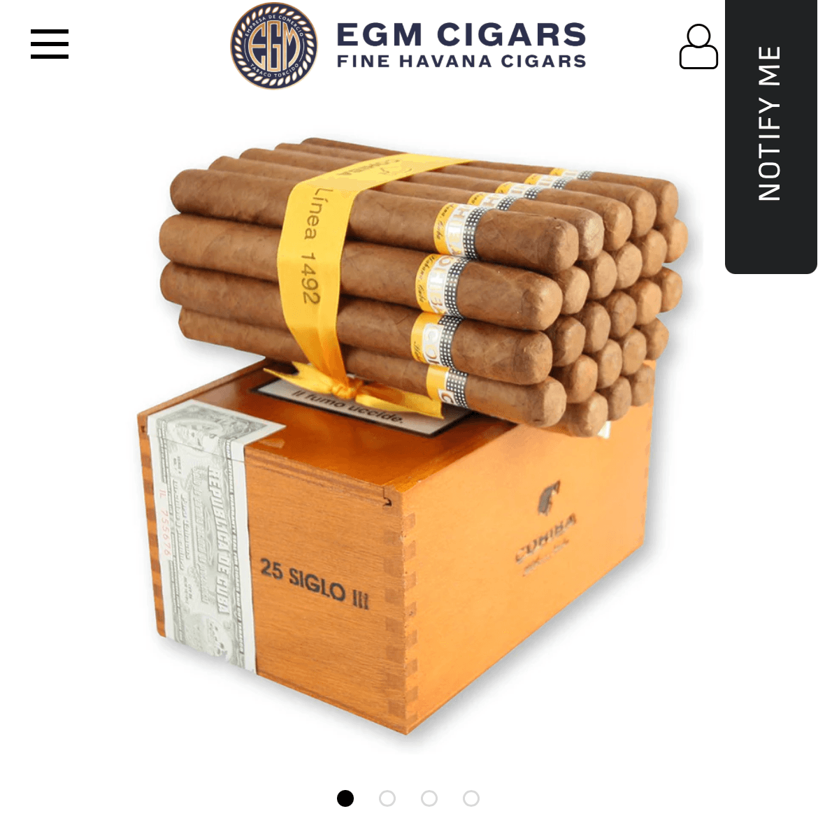 COHIBA SIGLO III - Caja de 25