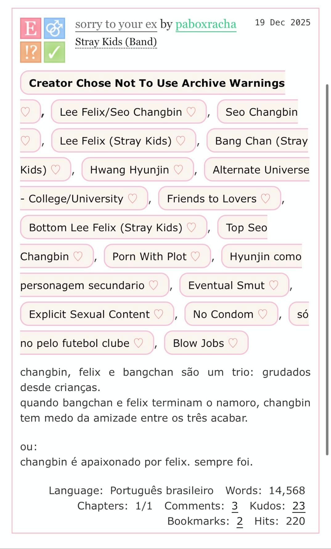 Sorry to your ex - AO3