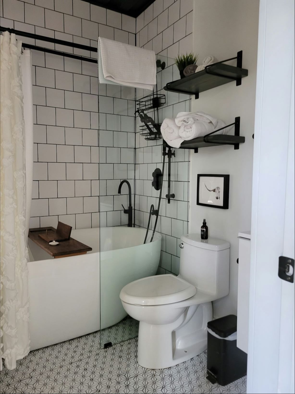 having my own bathroom - finally i can shower without obsessively deep cleaning beforehand