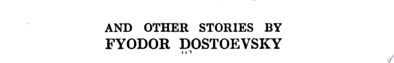 White Nights - Fyodor Dostoyevsky · 1923