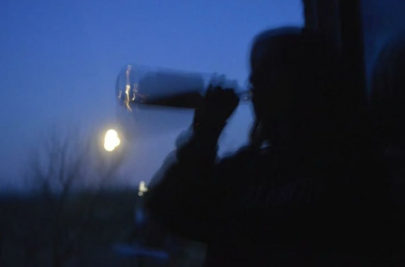 maudlin - self-pityingly or tearfully sentimental, often through drunkenness