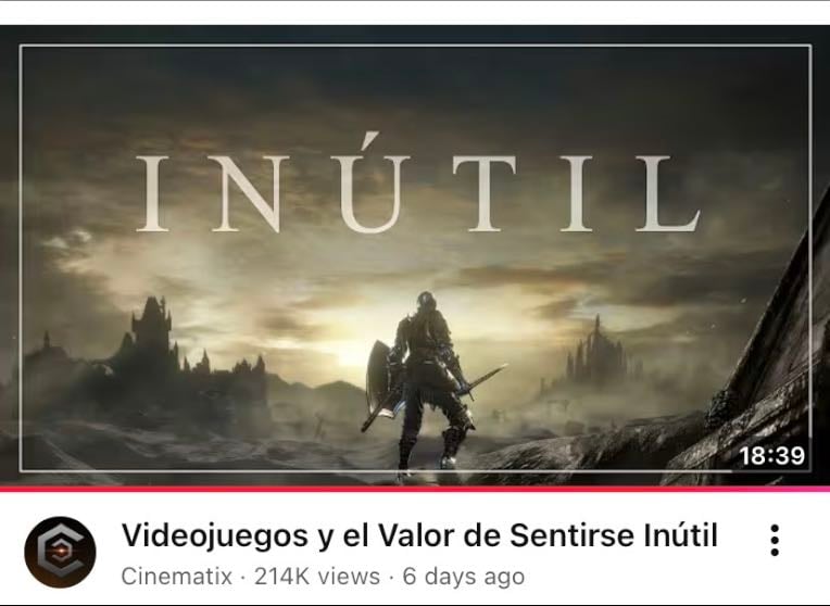“Videojuegos y el Valor de Sentirse Inútil” - Cinematix - YouTube