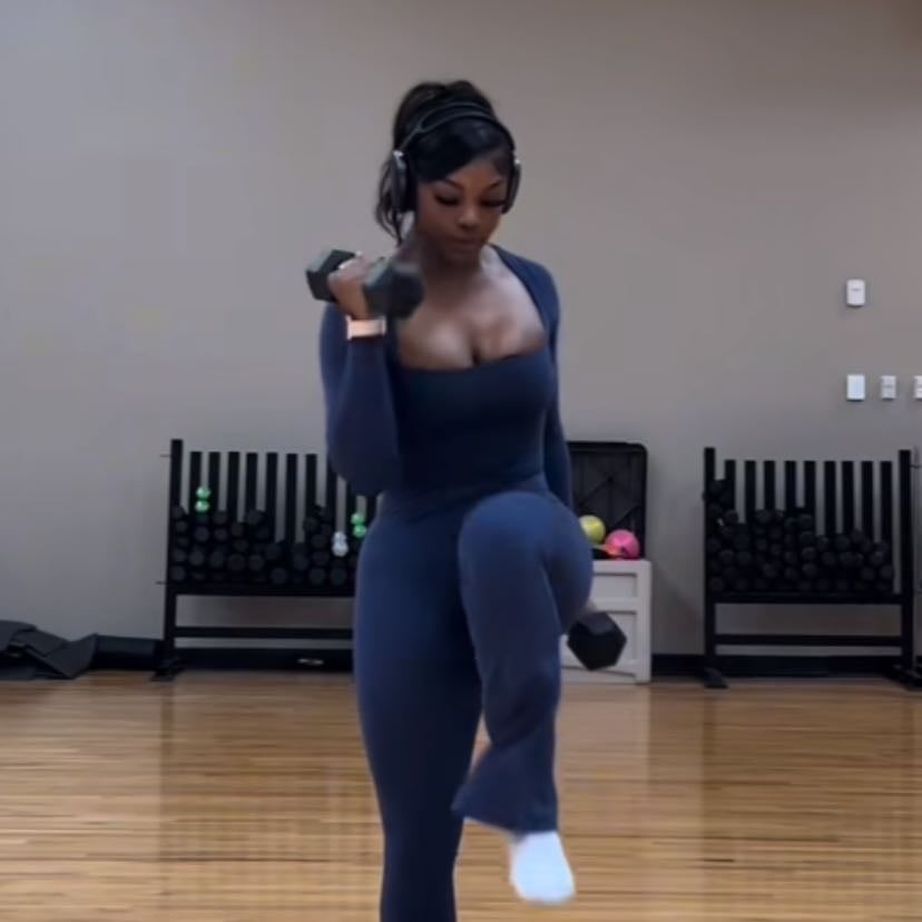 standing crunches - 10-15 reps