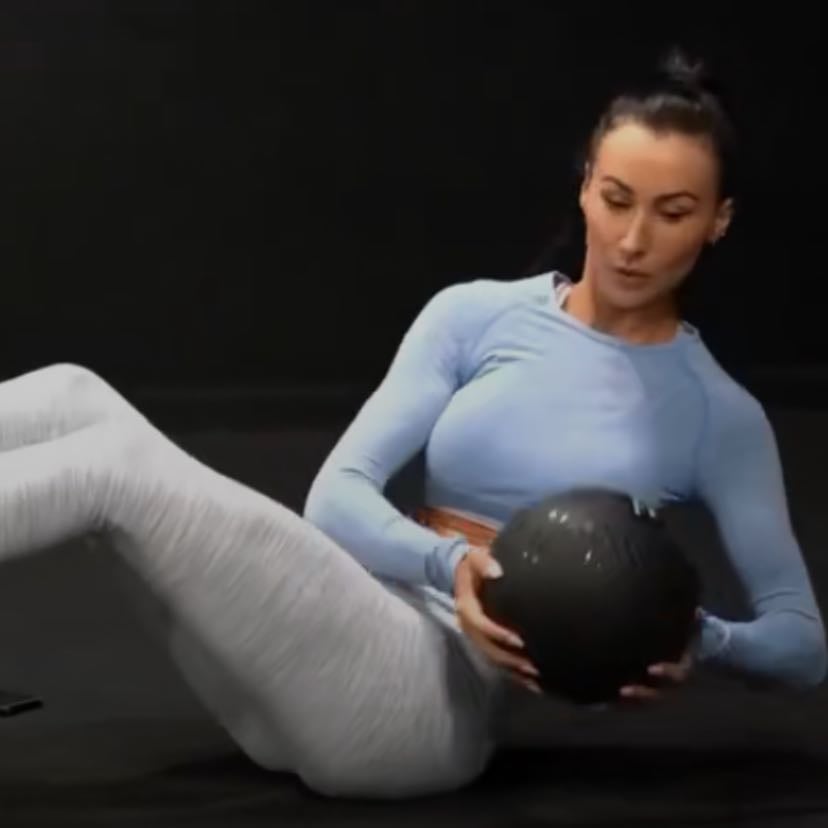 russian twists - 3-4 rounds x 15-20 reps per side