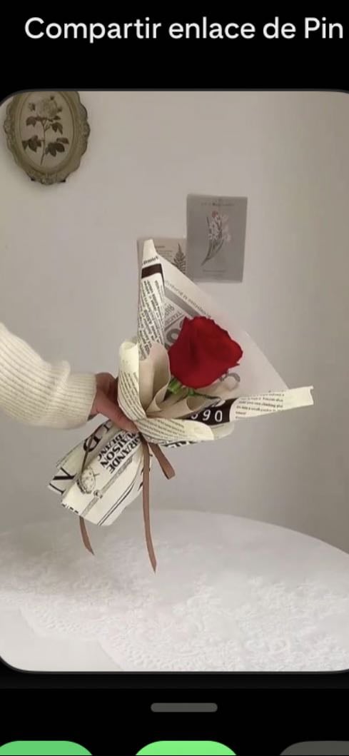 Estilo 1 envoltorio para una rosa