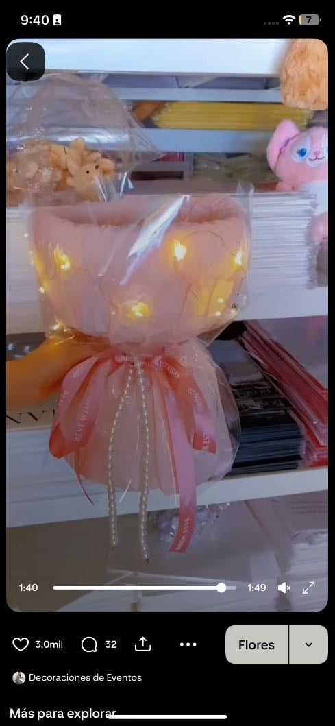Estilo rígido con luces ramo mediano