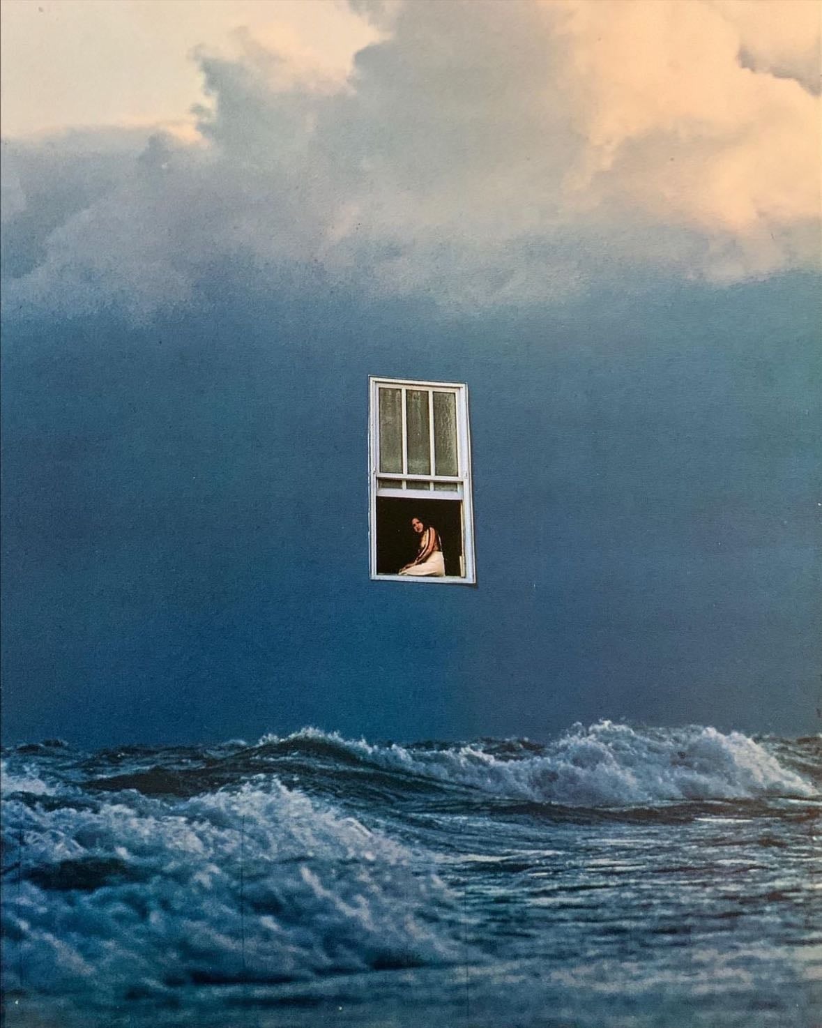 city ocean - i was looking out my bedroom window and a helicopter with a net full of whales and sharks and sea creatures was at distance, ready to refill the ocean.