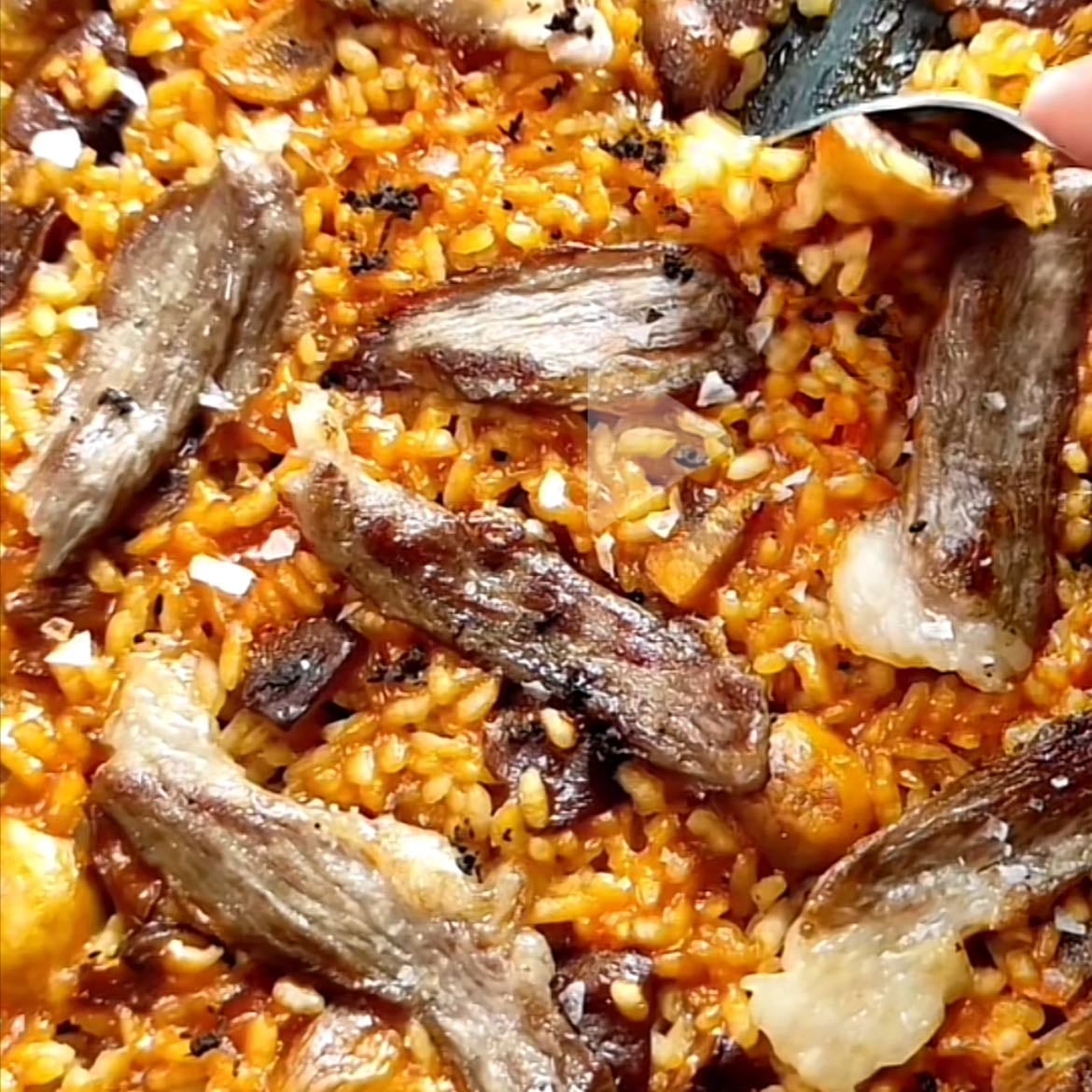 Arroz de setas y secreto