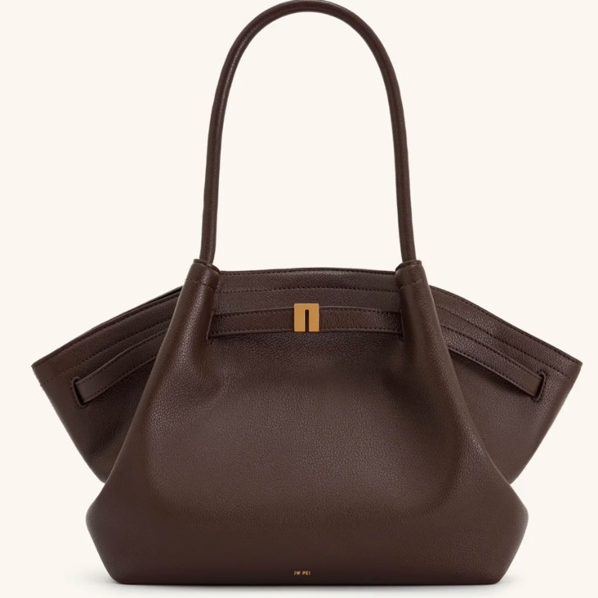 Hana Medium Tote Bag - Dark Brown - JW PEI