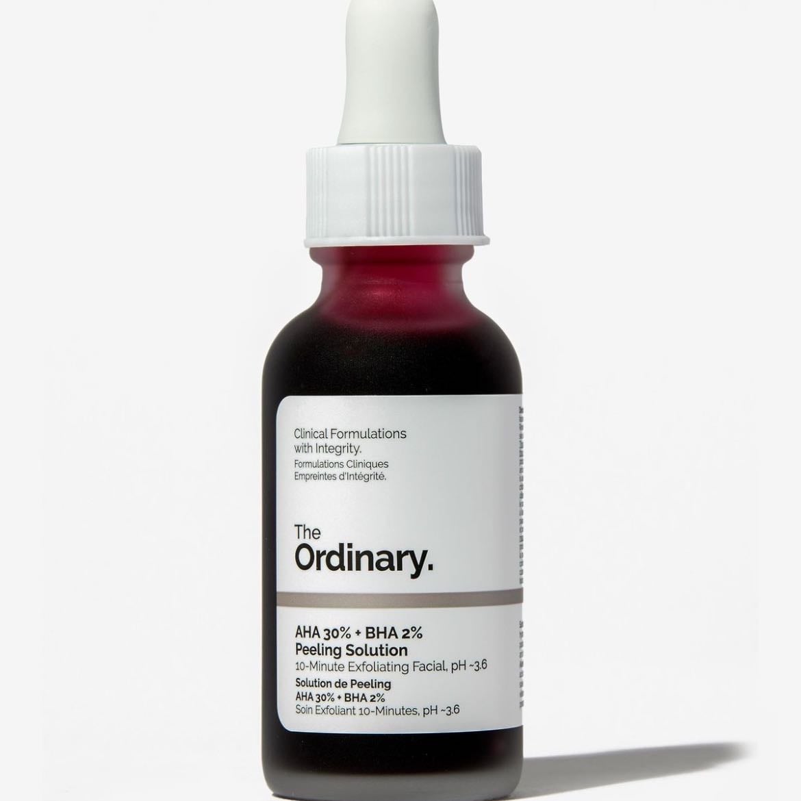 The Ordinary Solution de Peeling AHA 30% + BHA 2% - Máscara Rosto
