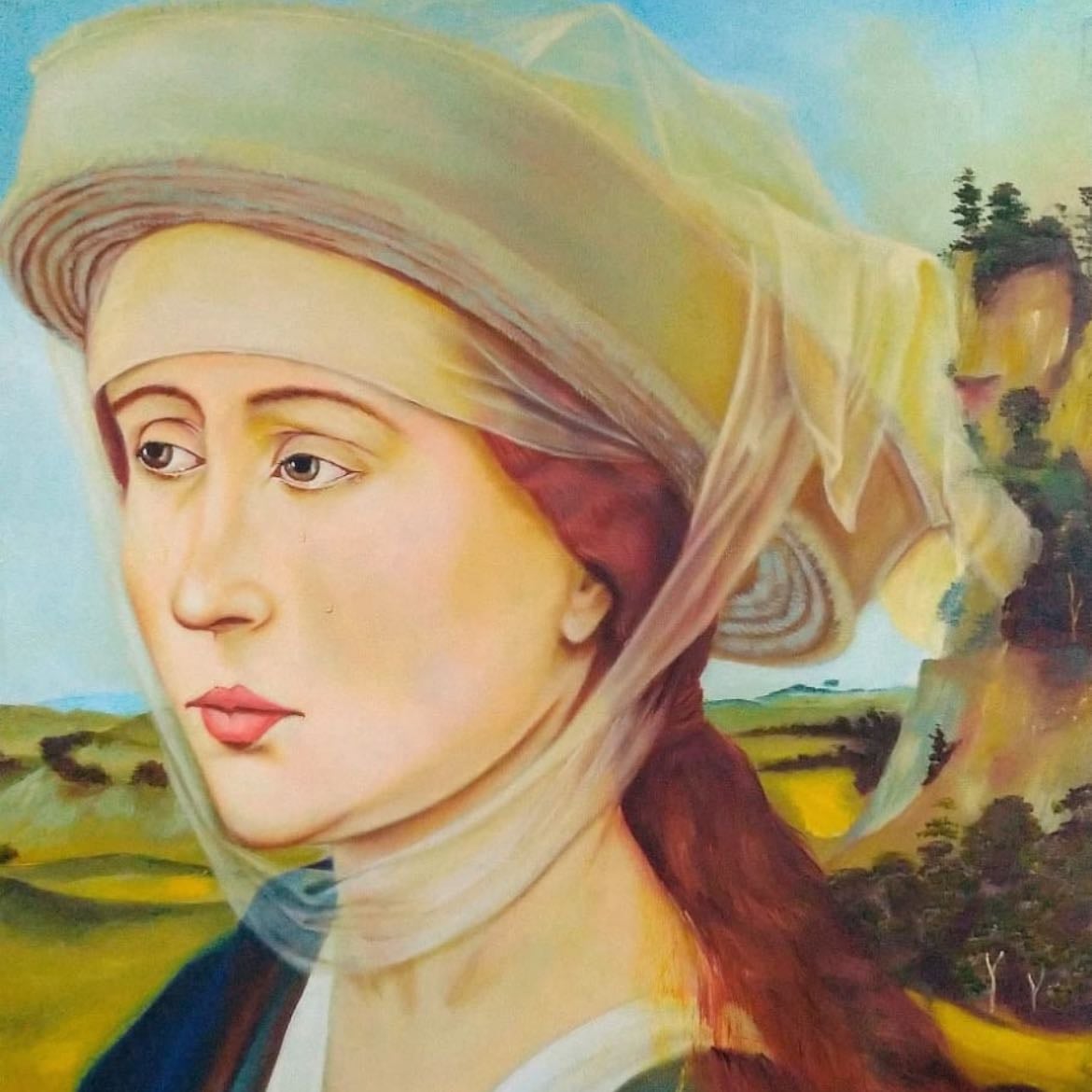 Pintura com a vovó - Sim, minha vó paterna fez esse quadro lindo!