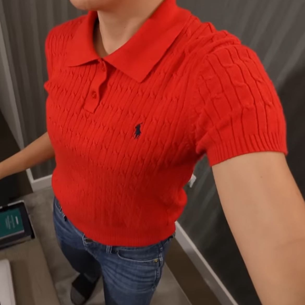Polo Ralph Lauren Camisa Polo Slim Fit Em Malha Trançada Mulher
