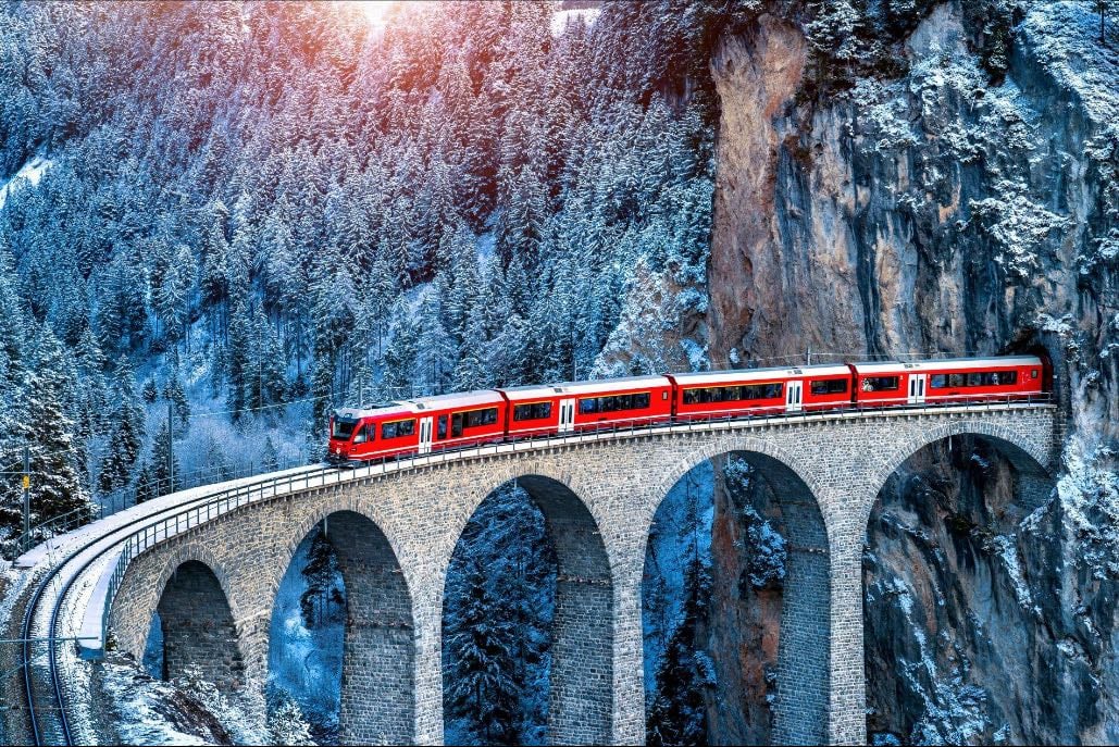 Glacier express train - Zwitserland