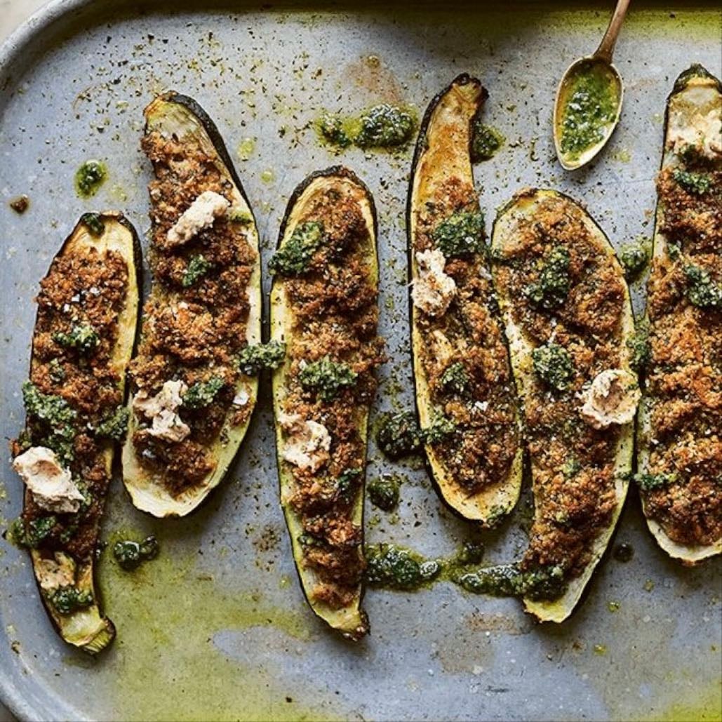 Gevulde courgette - Puree/gebakken patat