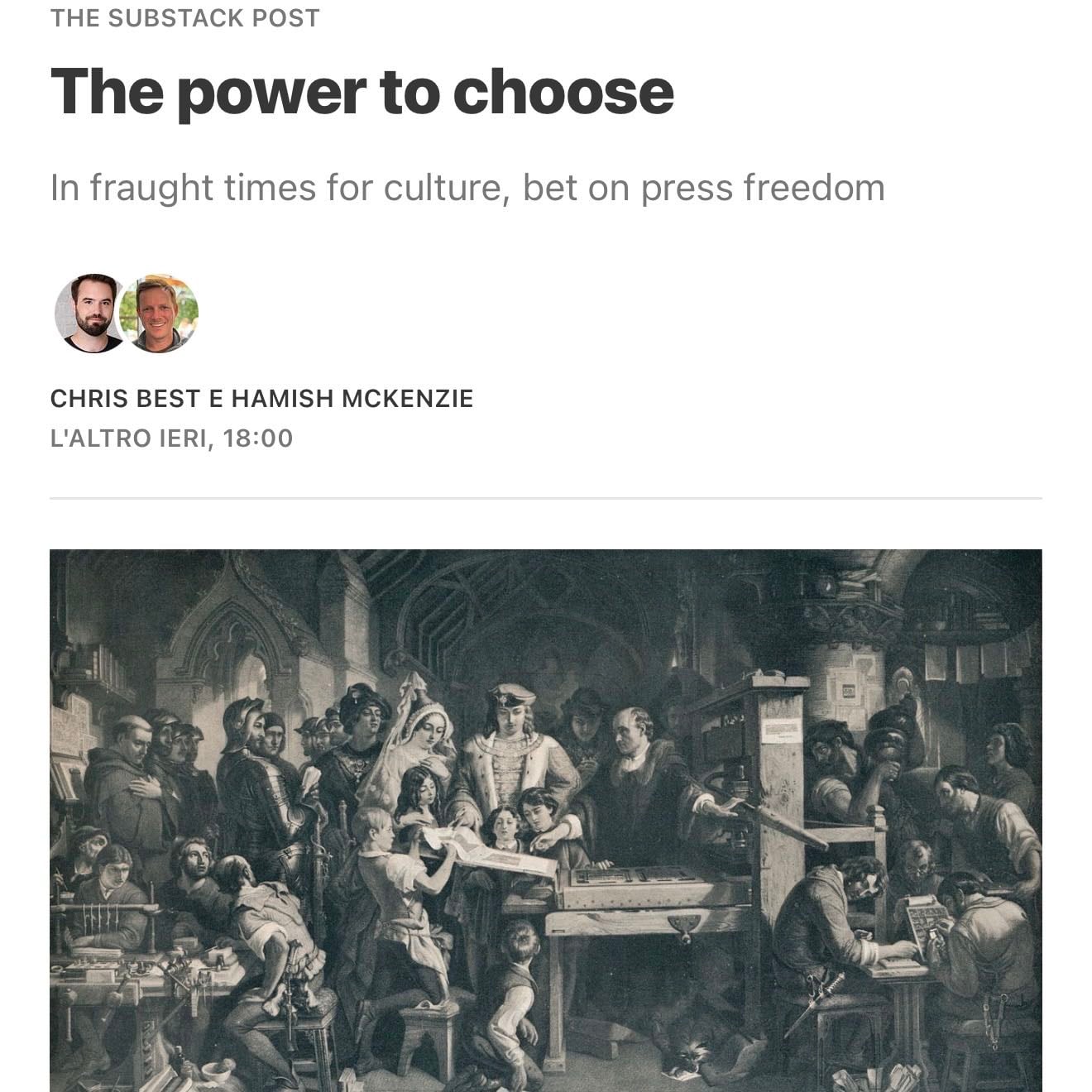 The power to choose - CHRIS BEST & HAMISH MCKENZIE