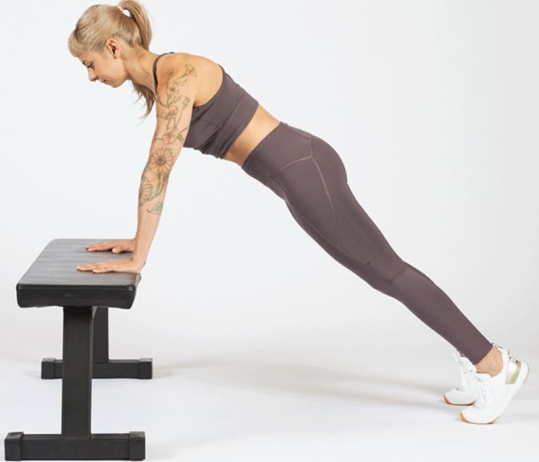 Upraised push ups - 5x