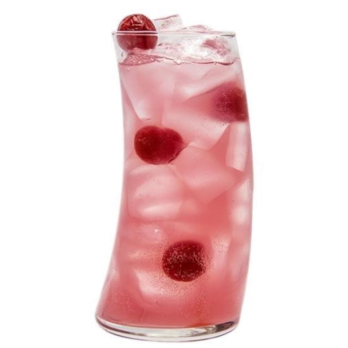 cool glass with drink recipies & ingredients 🍒