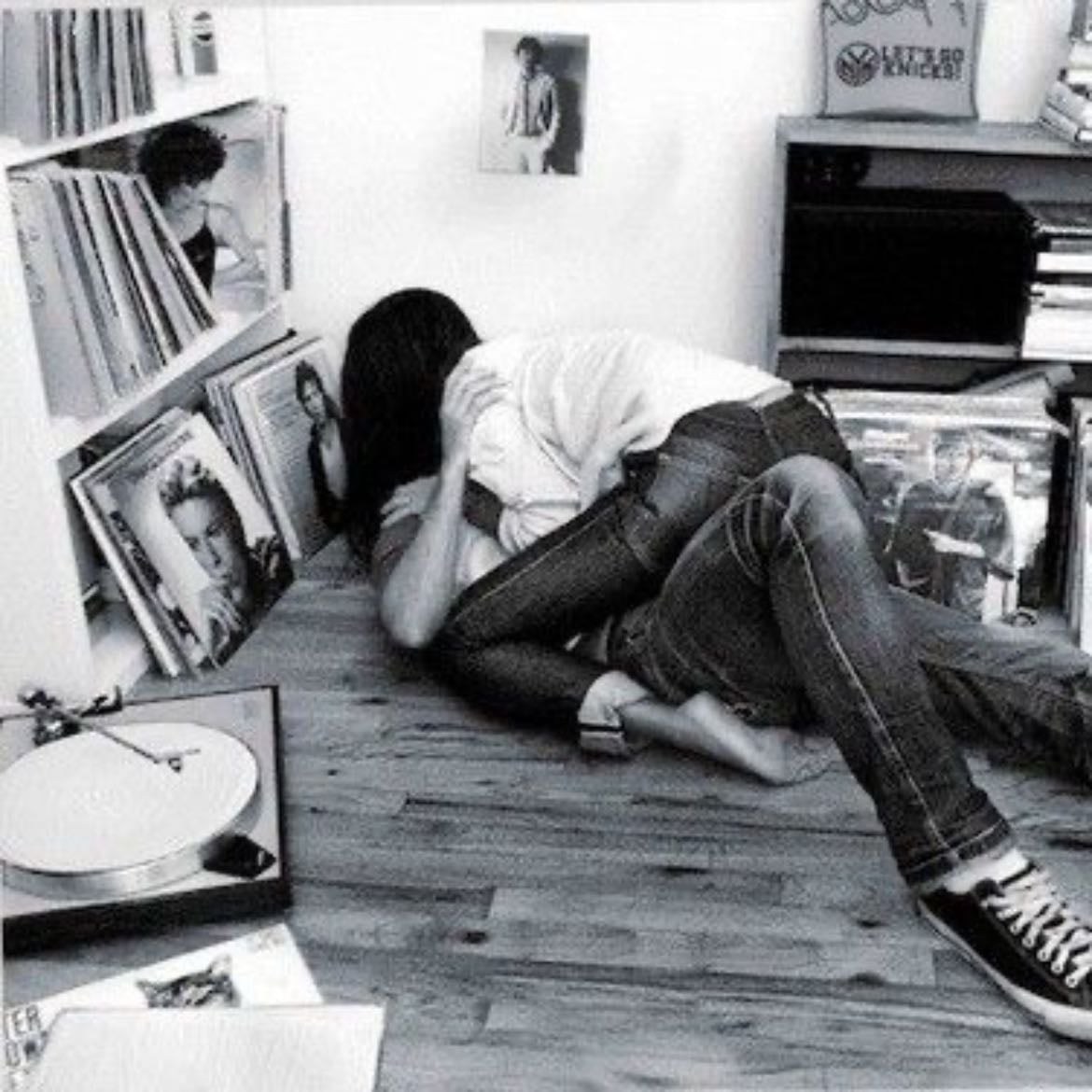 home listening to a cool song
