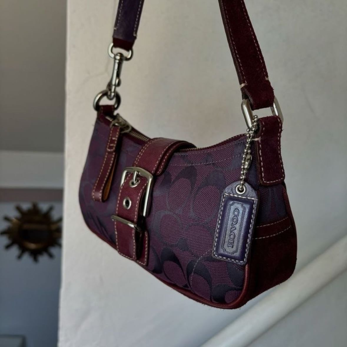 Coach 1941 Leather trimmed - mini purple bag