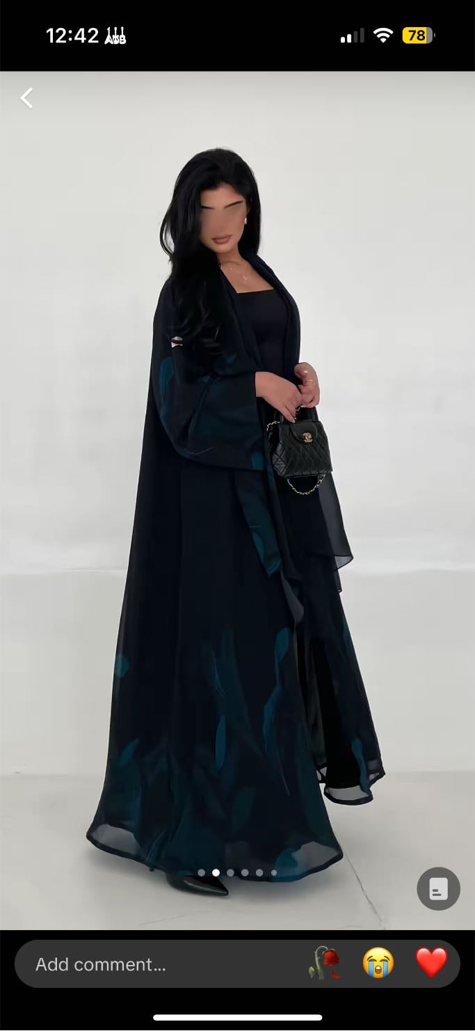 Black-Navy Abaya