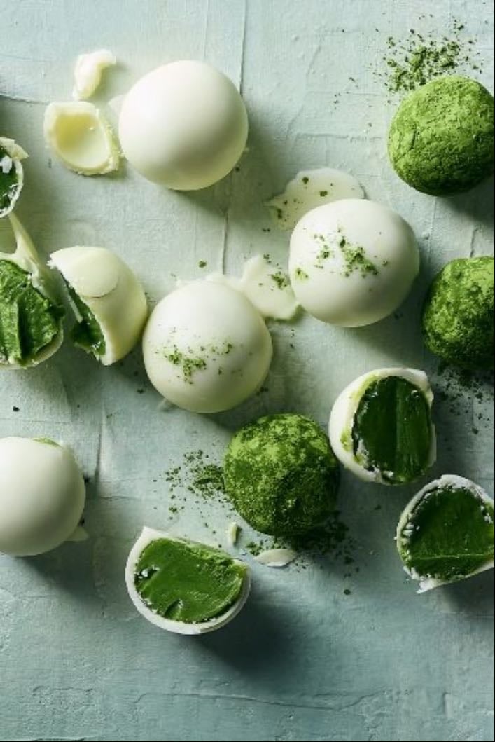 Matcha white chocolate - With mint if you fancy