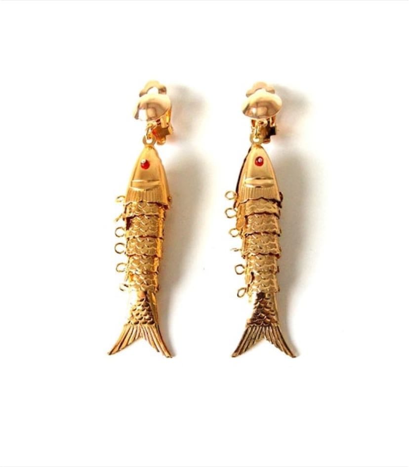 Koi fish - Gold earrings