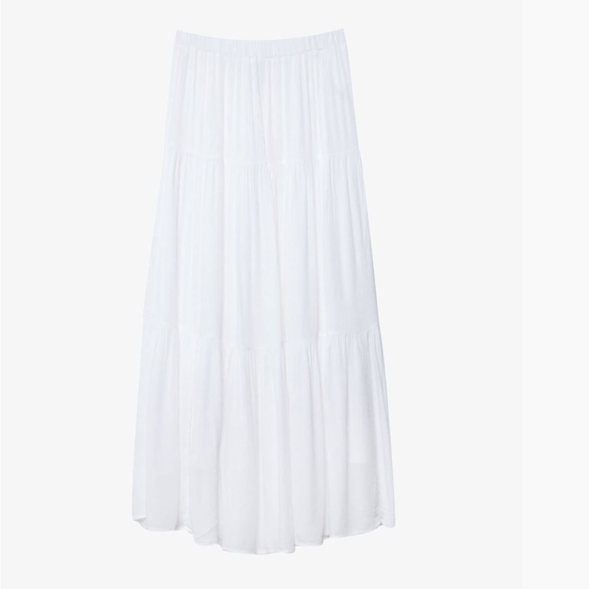 Jupe blanche longue - Stradivarius 23€