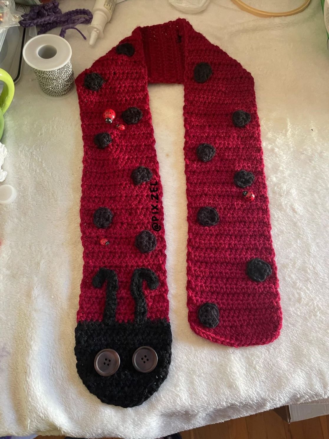 ladybug scarf