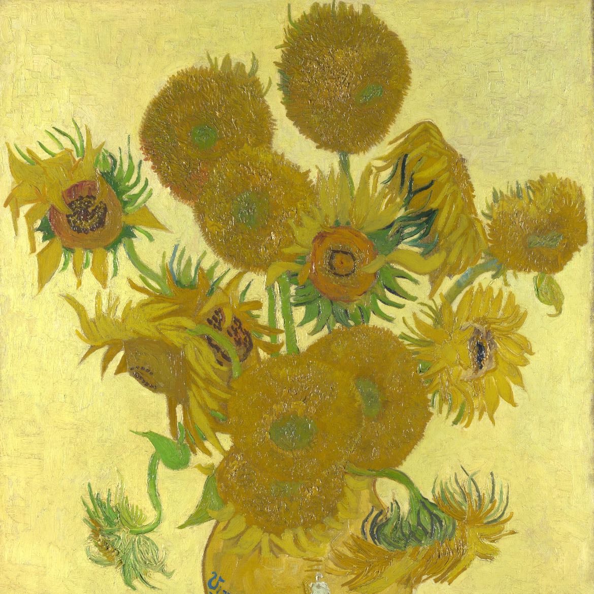 Vase with Fifteen Sunflowers - Vincent Van Gogh