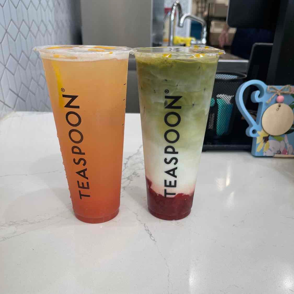 strawb matcha + guava pineapple lemonade - teaspoon