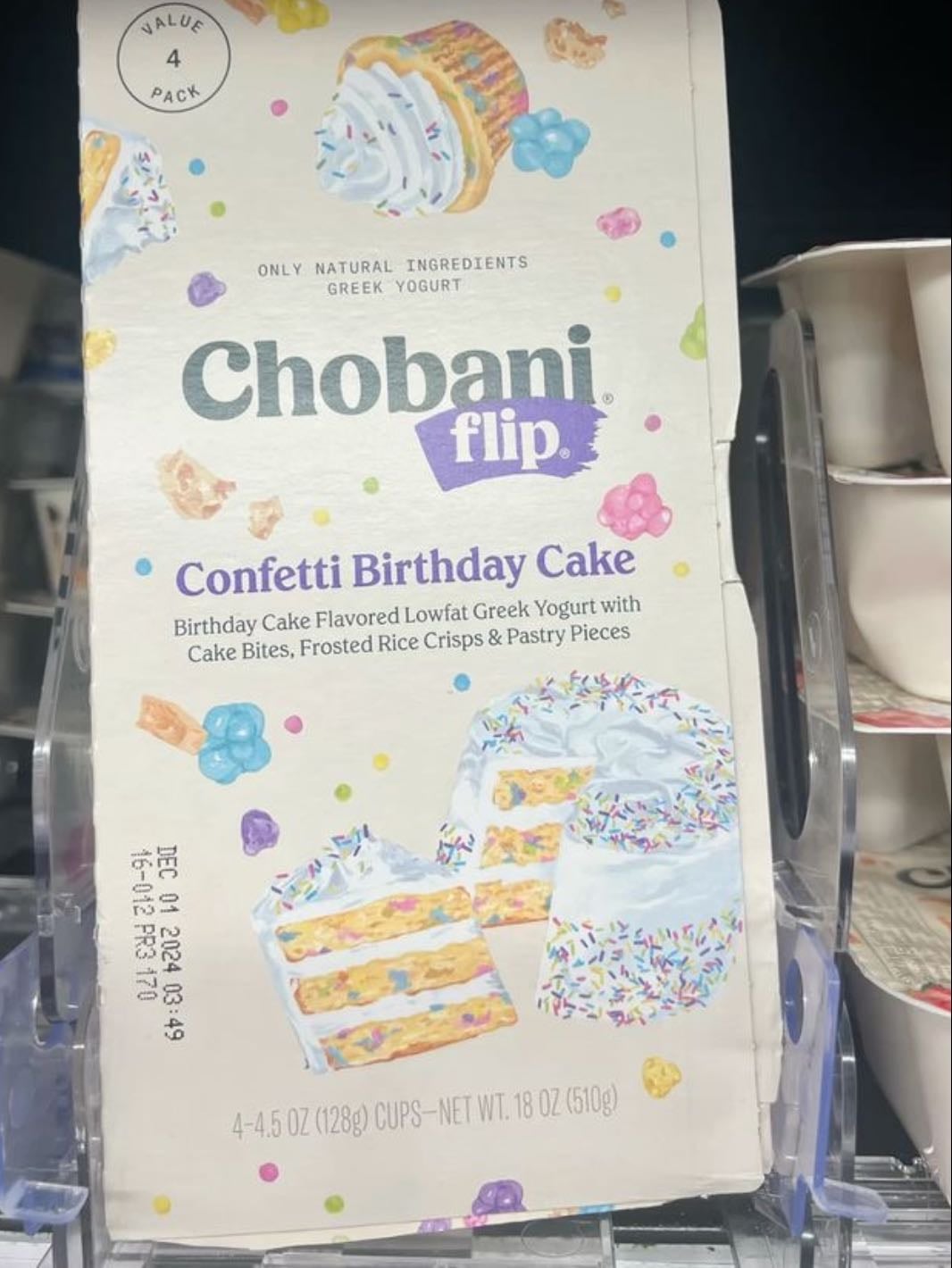 🥳 confetti birthday cake - want for bday :/