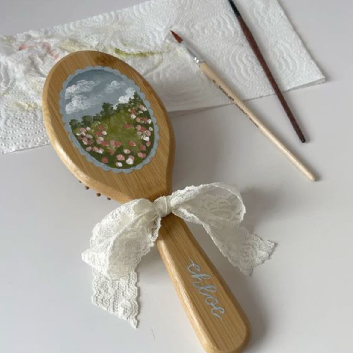 Hair Brush Painting