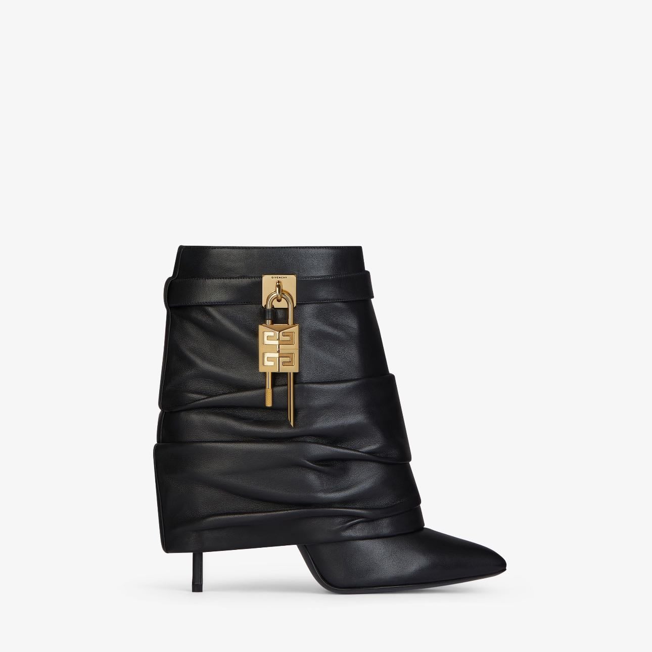 Shark Lock Stiletto ankle boots in nappa leather - Givenchy