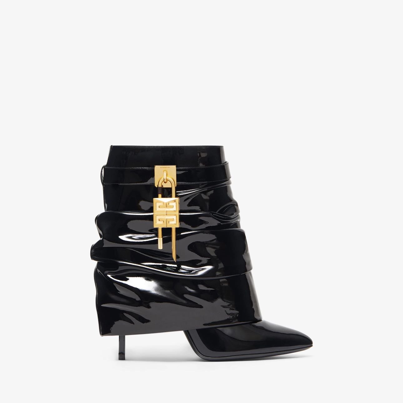 Shark Lock Stiletto ankle boots in latex - Givenchy