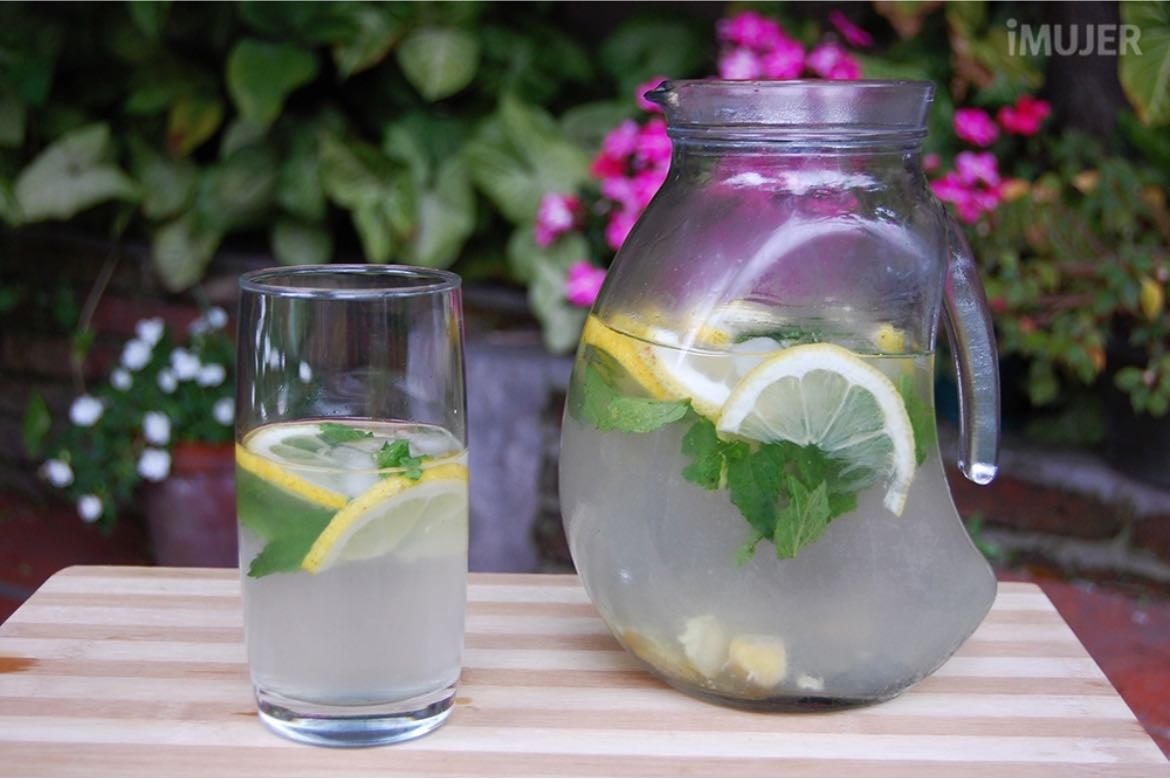 Agua de limón con jengibre y menta 🍋