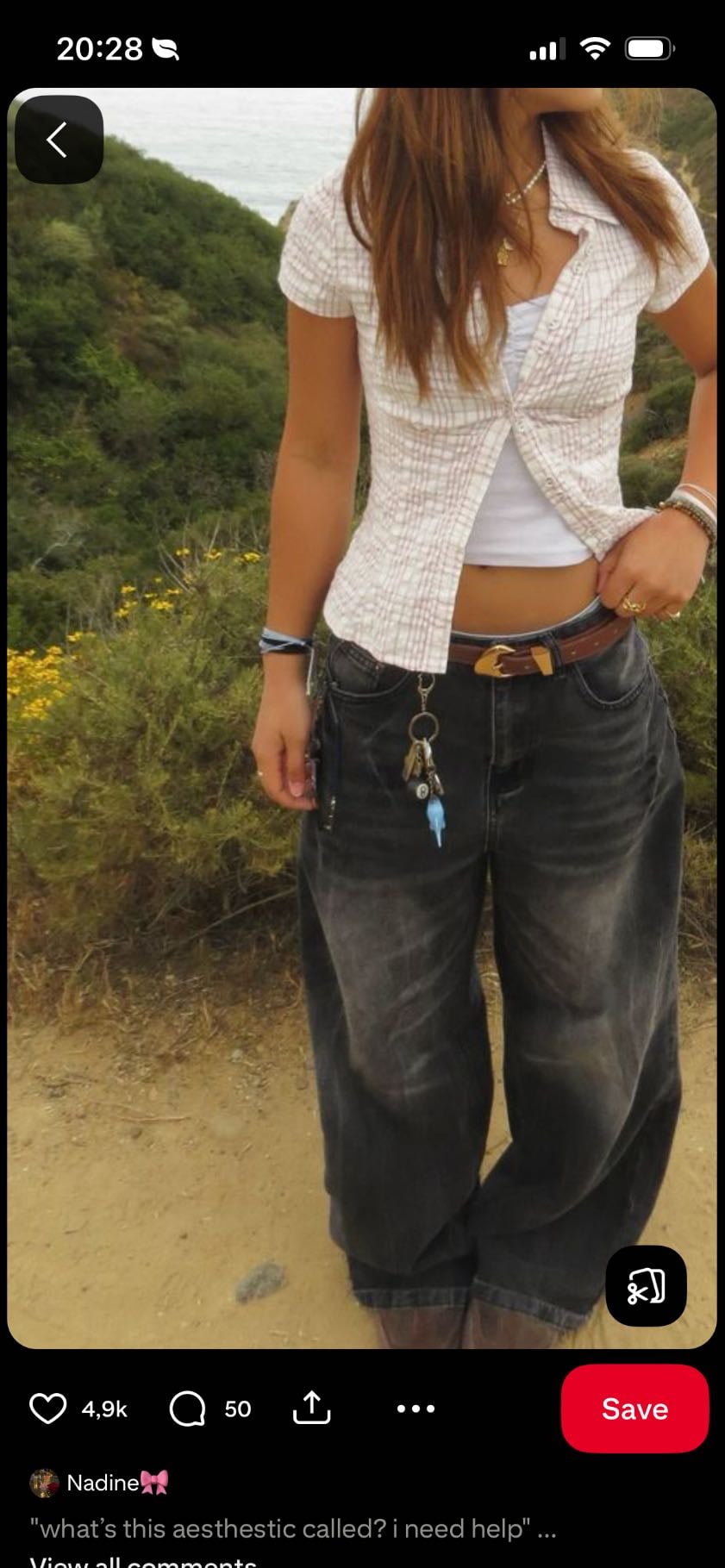 Baggy black jeans