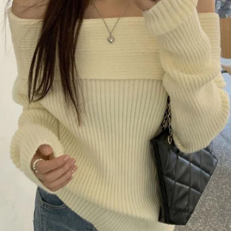 Off shoulder sweater